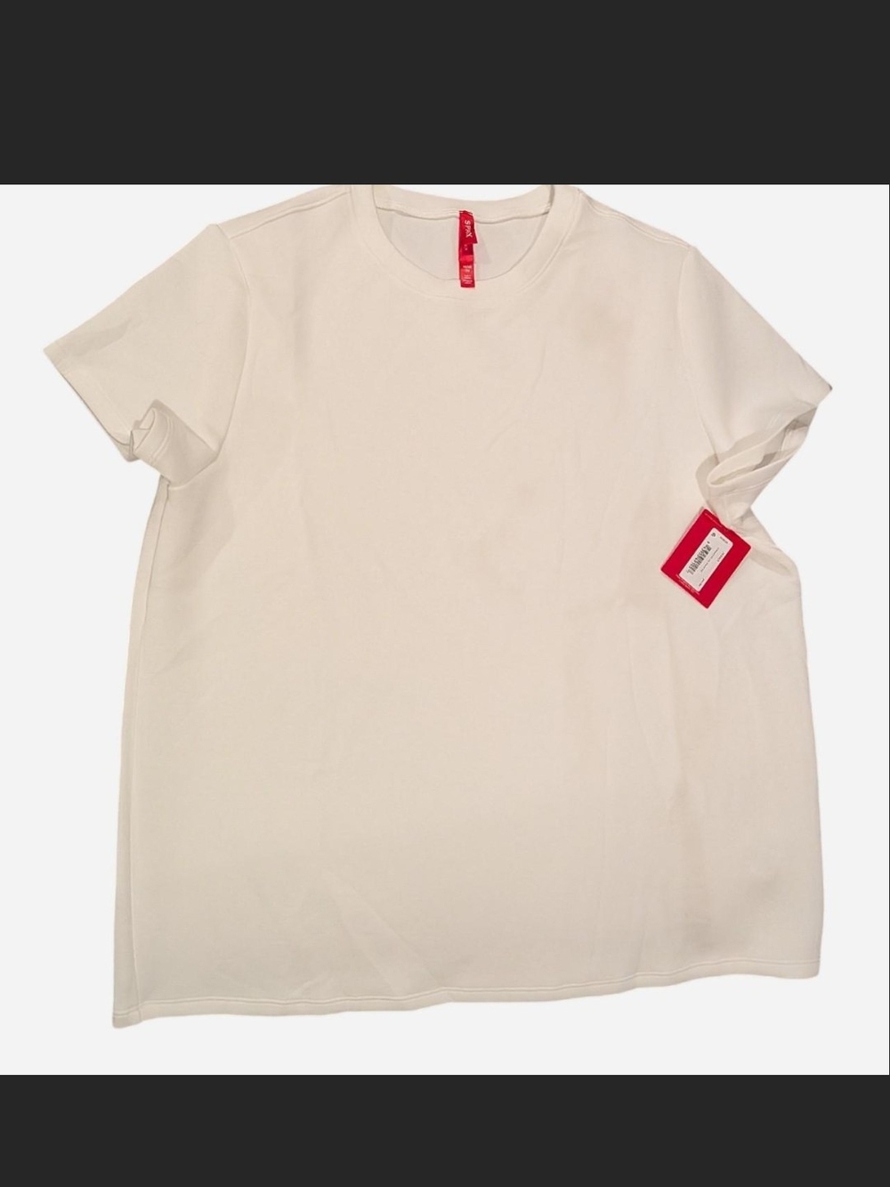 SPANX Air essentials Women's Cap Sleeve Crew Tee in Cream